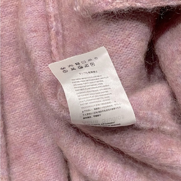 Acne Studios Raya Wool Mohair Oversize Long Cardigan Open Front Pockets Sz S - Picture 10 of 12